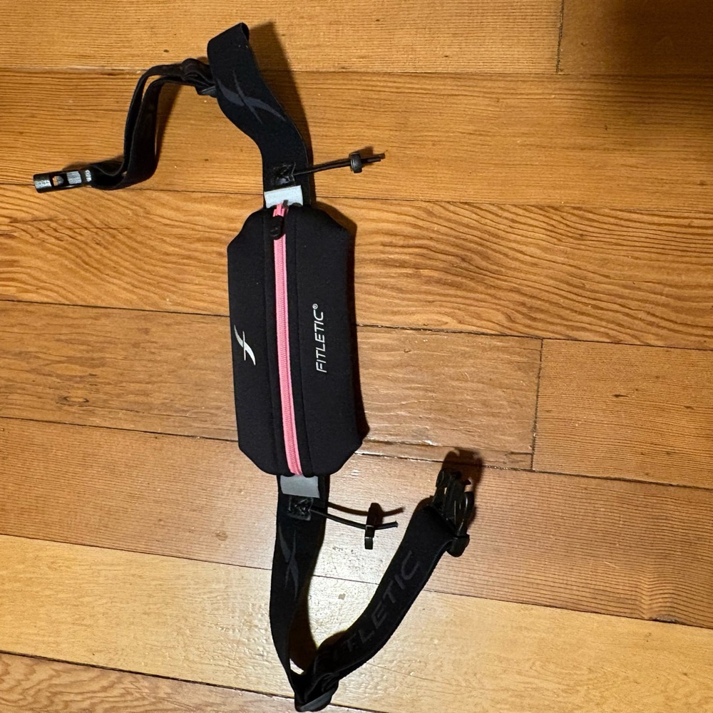 Black and Pink Running Belt